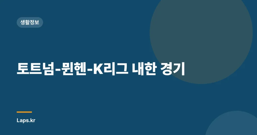 토트넘-뮌헨-K리그 내한 경기