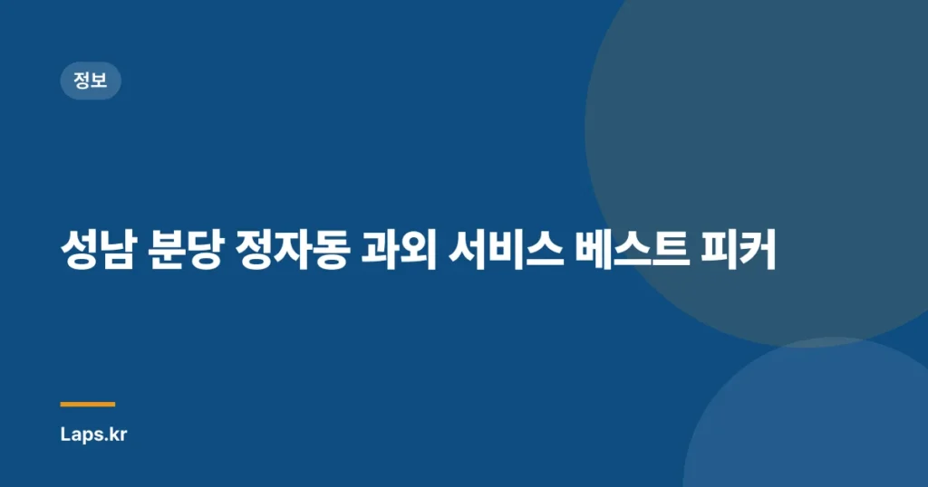 성남 분당 정자동 과외 서비스 베스트 피커