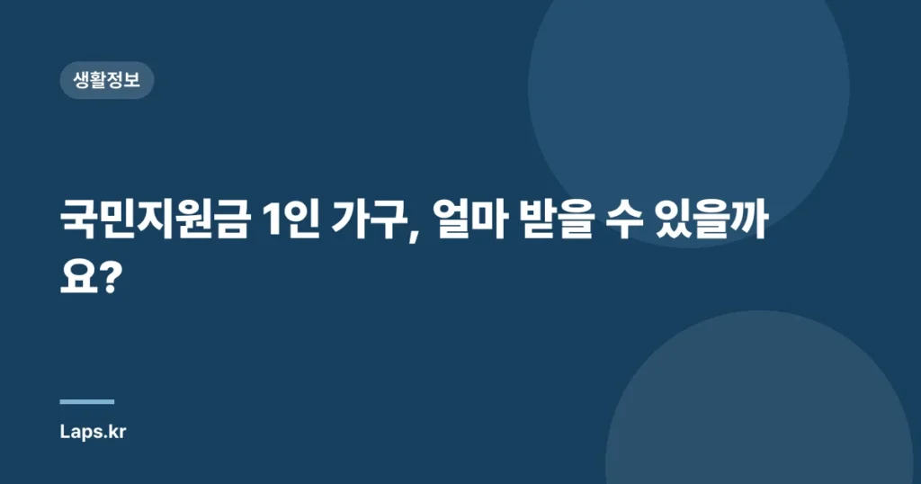 국민지원금 1인 가구, 얼마 받을 수 있을까요?