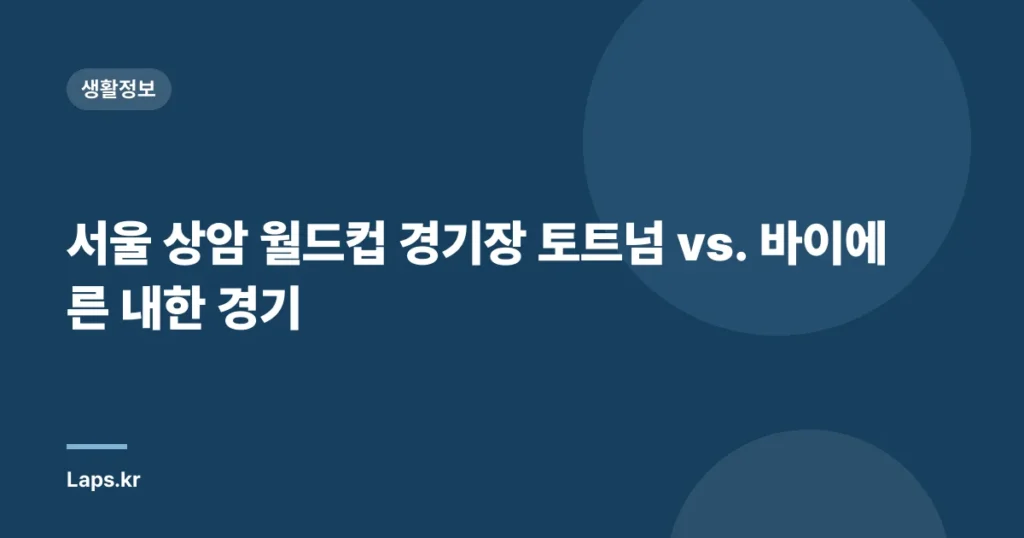 서울 상암 월드컵 경기장 토트넘 vs. 바이에른 내한 경기