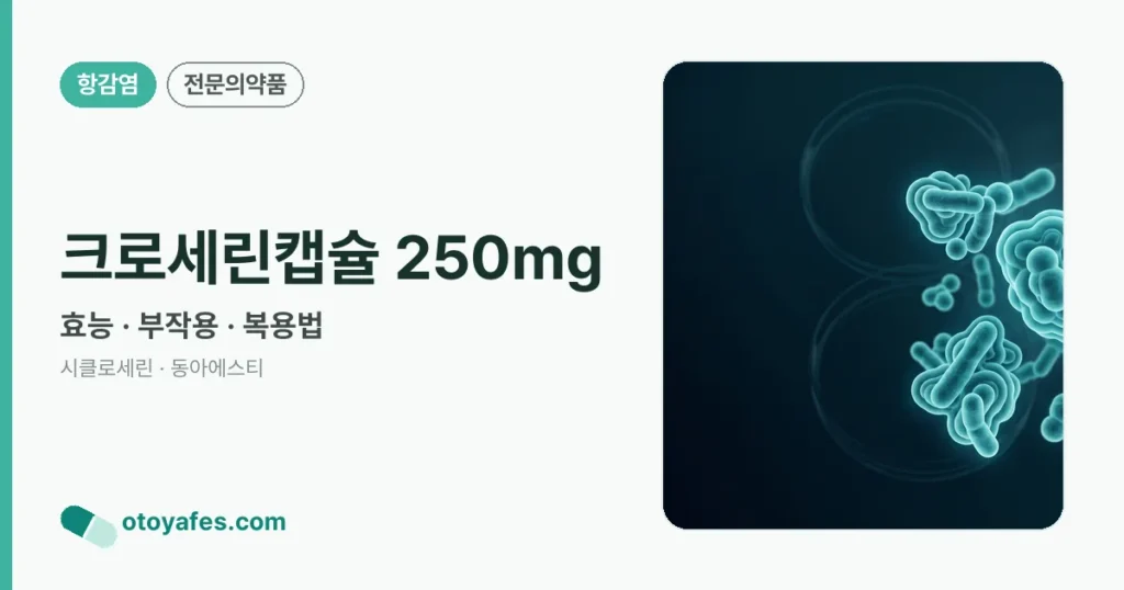 크로세린캡슐250밀리그램 효능과 부작용, 복용법