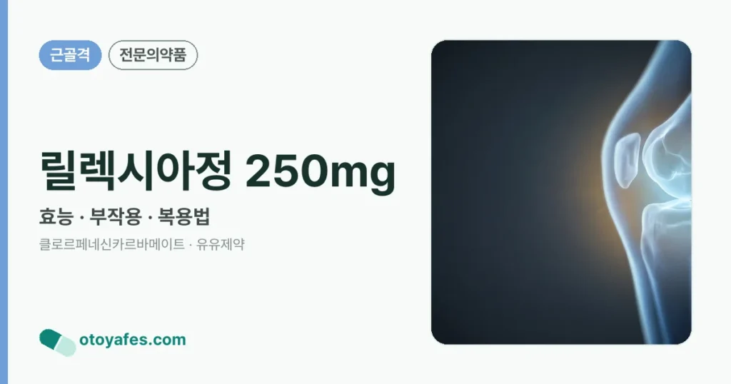 릴렉시아정250밀리그램 효능과 부작용, 사용법