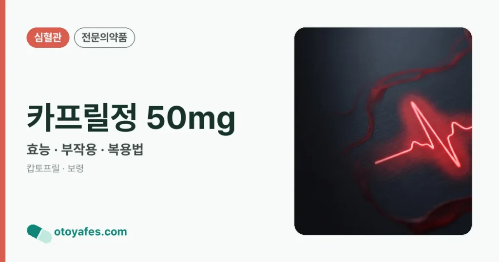 카프릴정50밀리그람 효능과 부작용, 사용법