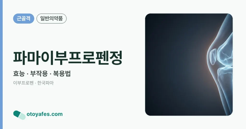 파마이부프로펜정 효능과 부작용, 복용법