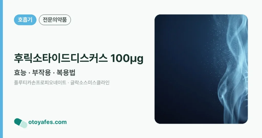 후릭소타이드디스커스100마이크로그램 사용법과 부작용, 주의사항