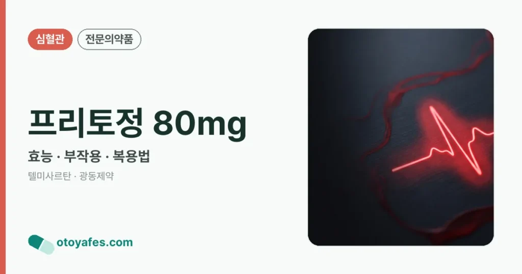 프리토정 80mg 정리 썸네일