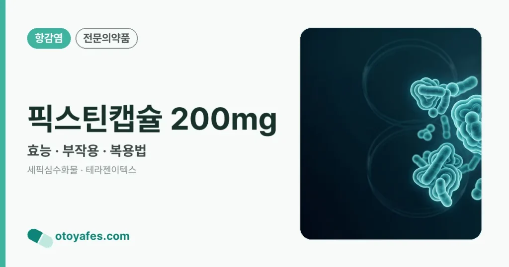 픽스틴캡슐200밀리그람 효능과 부작용, 복용법