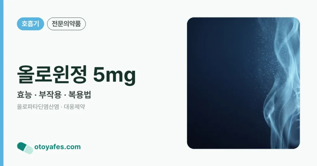 올로윈정 5mg 정리 썸네일