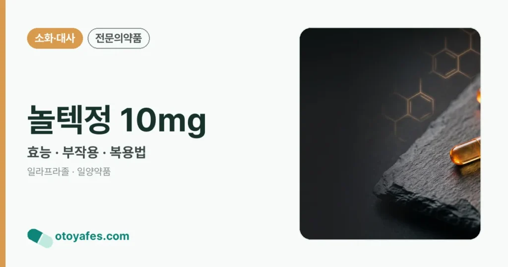 놀텍정10밀리그램 효능과 부작용, 사용법